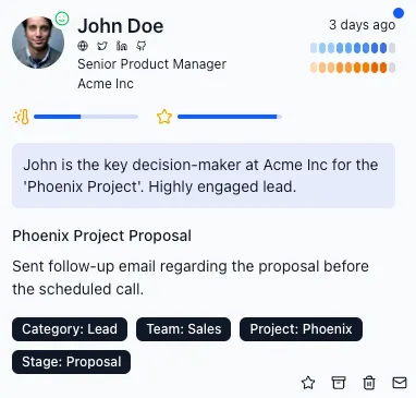 CRM-style Inbox